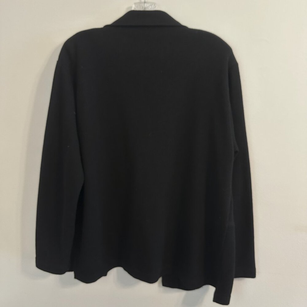 Vintage Teddi Embroidered Zebra Jacket | Black Ribbed Gold Silver | Sz Medium - Picture 4 of 8